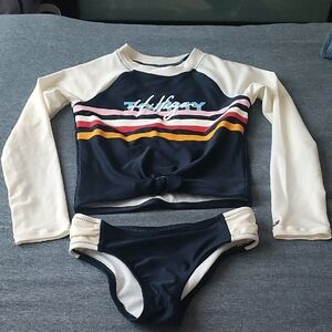Tommy Hilfiger Kids Rashguard Set - Navy, Cream, and Pink
